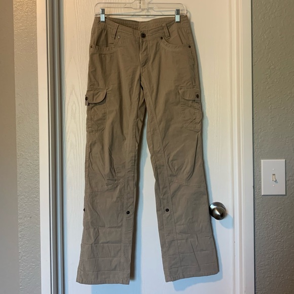 Kuhl Pants - Kuhl Khaki Cargo Convertible Hiking Pants Sz 4